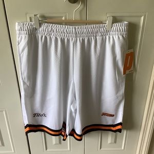 NWT TITO’S BRANDED PRINCE Men’s WHITE REFLEX SHORTS, Size: Large & Extra Large